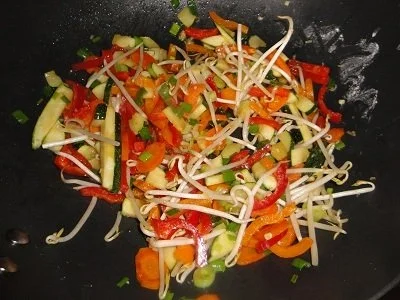 Chinesische Huhn-Nudel Pfanne - Rezept - Bild Nr. 3