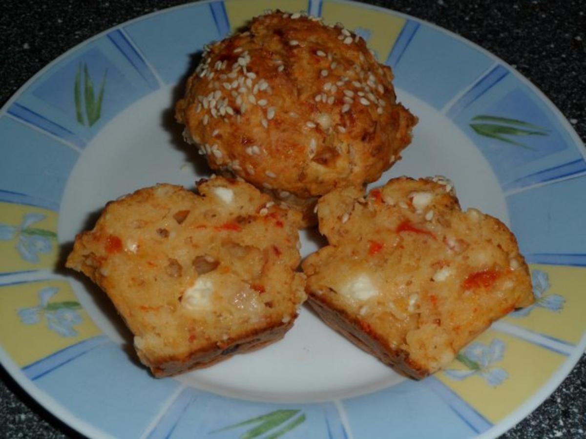 Käse - Paprika - Muffins - Rezept
