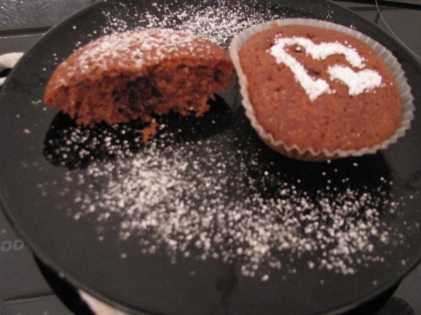 Schoko Muffins mit flüssigem Kern - schnell &amp; einfach - 420 kcal/100g