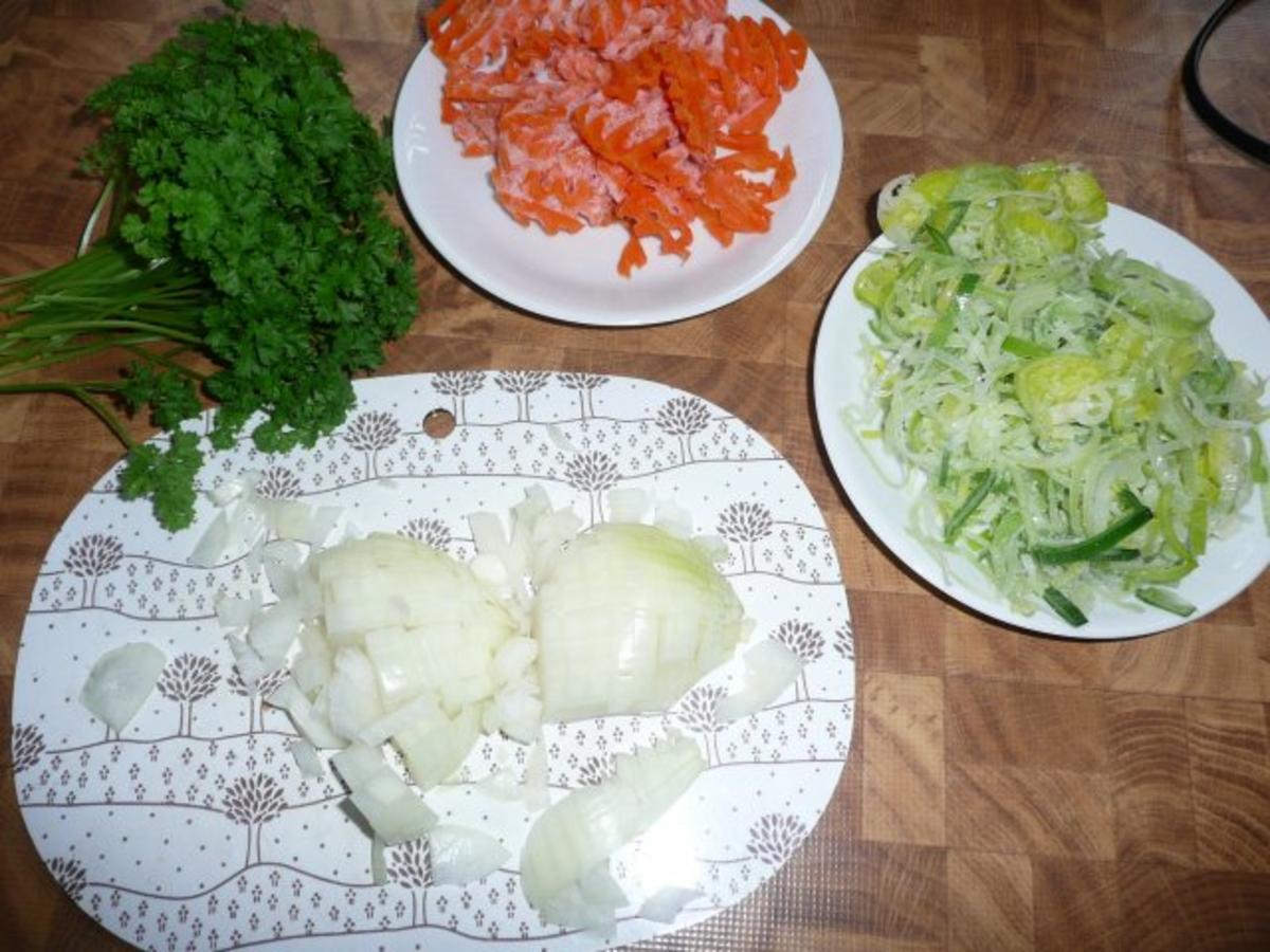 Rindfleisch-suppe,  Markklösschen, Meerrettich,Püree, - Rezept - Bild Nr. 3