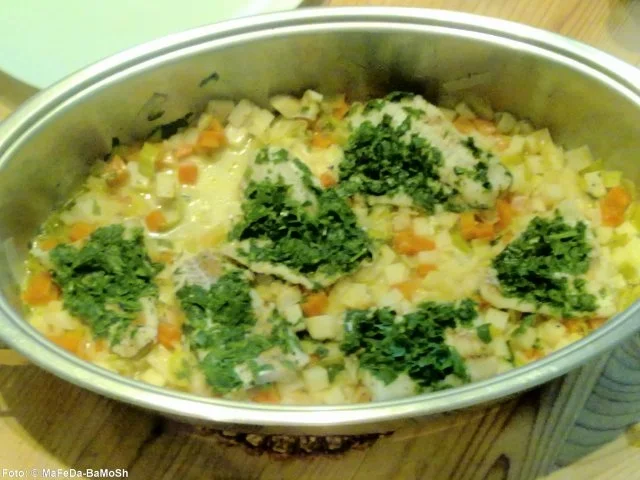 Rezept: Gedünsteter Seelachs Bild Nr. 3 Gedünsteter Seelachs - Rezept - Bild Nr. 3