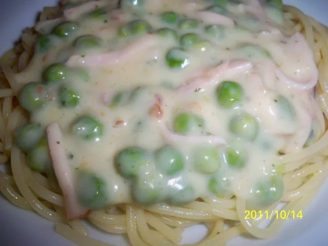 spaghetti an erbsen-kassler-rahm - Rezept - Bild Nr. 3