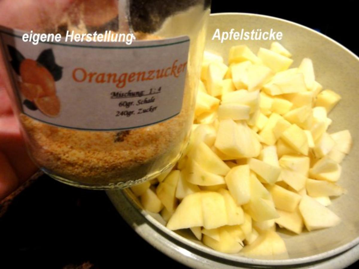 Rührteig:   APFEL-STREUSEL-KUCHEN mit einem Hauch von Zimt u. Orange - Rezept - Bild Nr. 3