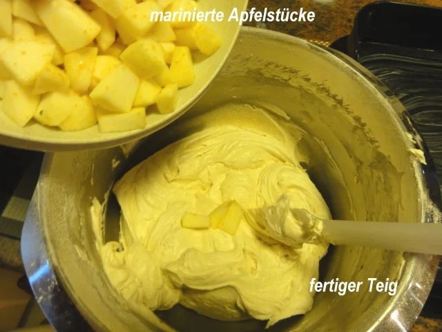 Rührteig:   APFEL-STREUSEL-KUCHEN mit einem Hauch von Zimt u. Orange - Rezept - Bild Nr. 6