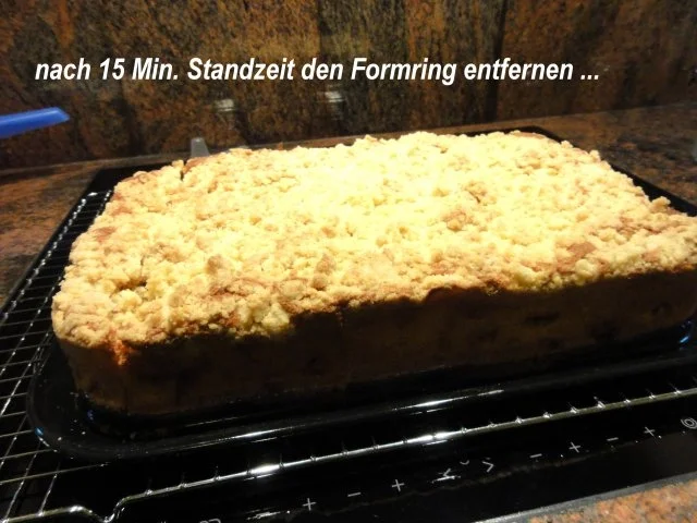 Rührteig:   APFEL-STREUSEL-KUCHEN mit einem Hauch von Zimt u. Orange - Rezept - Bild Nr. 8