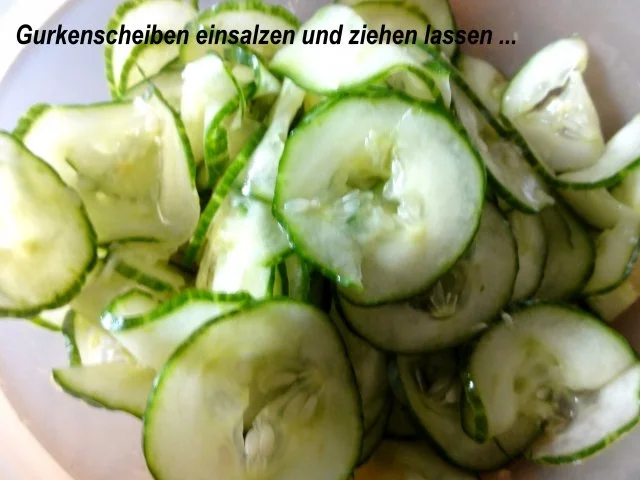 Salatbar:   GURKENSALAT mit Sahnesauce - Rezept - Bild Nr. 2