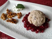 Maroneneis auf Preiselbeerspiegel ... - Rezept