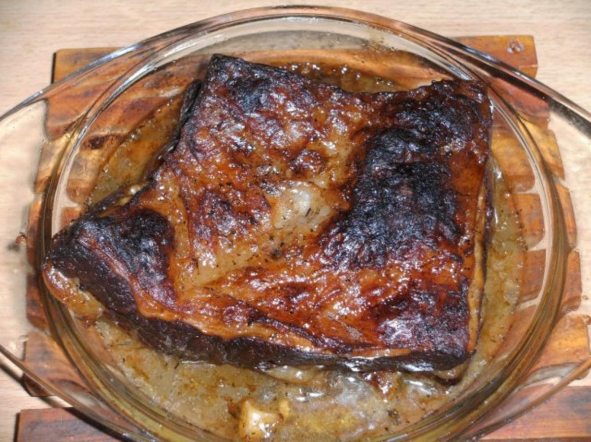 Fleisch: Rinderbauch / Schemmrippe, geschmort, mit Steinpilzen und Preiselbeeren - Rezept - Bild Nr. 10