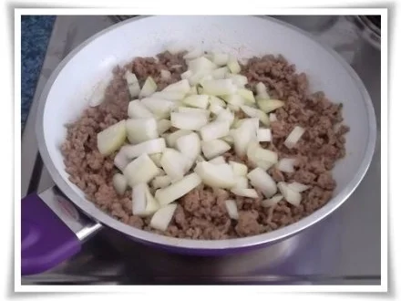 Raffinierte bunte Paprikapfanne  mit Hackfleisch und Reis dazu - Rezept - Bild Nr. 8