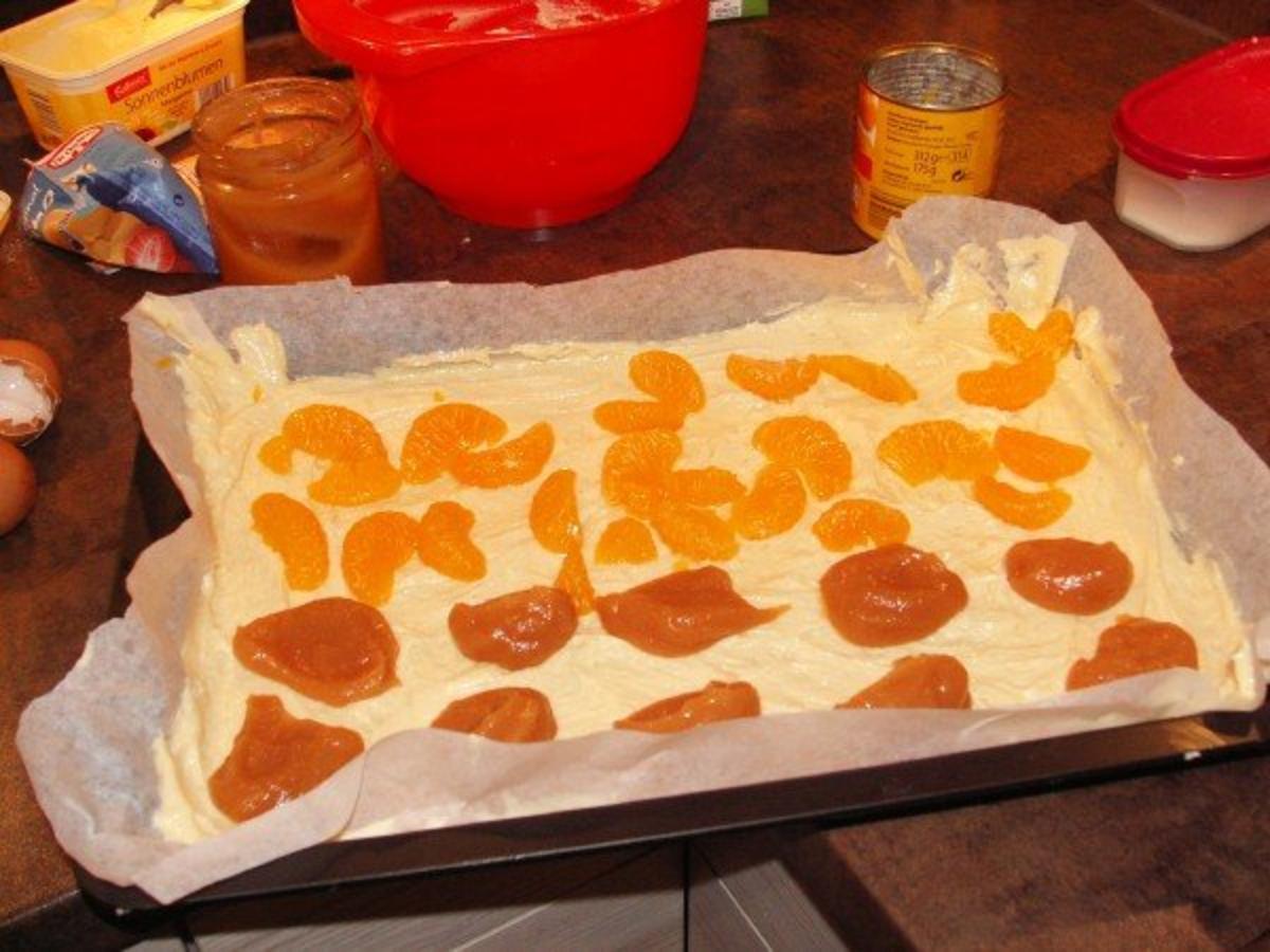 Bilder für Michis Mandarin-Apfelmus-Kuchen für ein Blech - Rezept