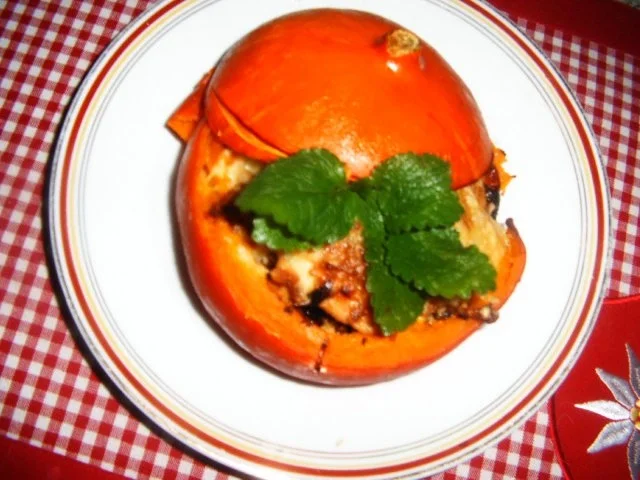 Hähnchengeschnetzeltes im Kürbis - Rezept