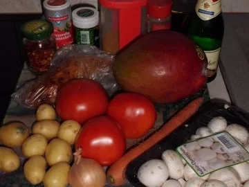 Pfannengericht: Gemüsepfanne mit Hähnchen und Mango - Rezept - Bild Nr. 2