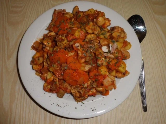 Pfannengericht: Gemüsepfanne mit Hähnchen und Mango - Rezept - Bild Nr. 5