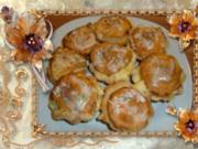 Kuchen : Blätterteig - Pudding - Marzipan - Apfel - Küchlein - Rezept