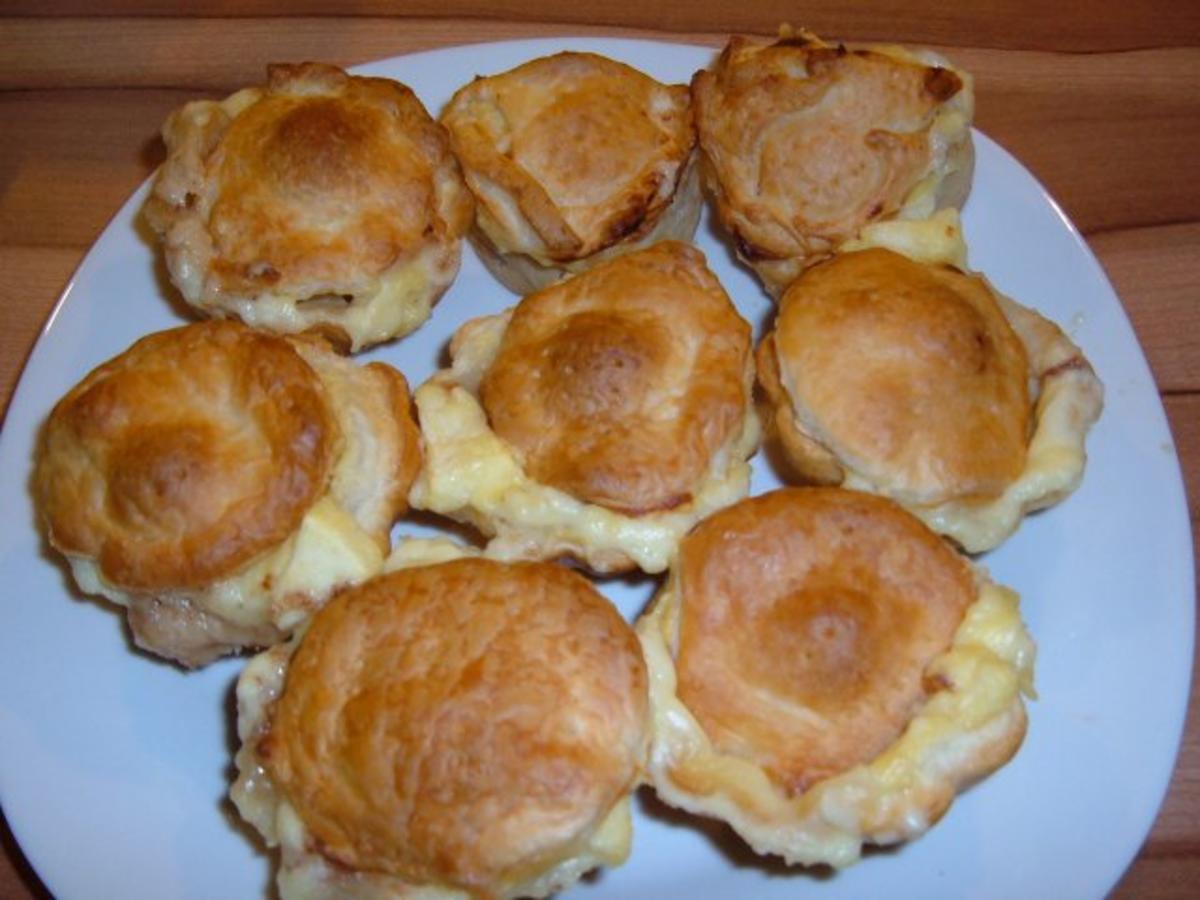 Kuchen : Blätterteig - Pudding - Marzipan - Apfel - Küchlein - Rezept - Bild Nr. 9