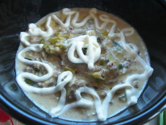 LAuch-HAckfleisch- BLUmenkohlSUppe mit KÄse - Rezept - Bild Nr. 4