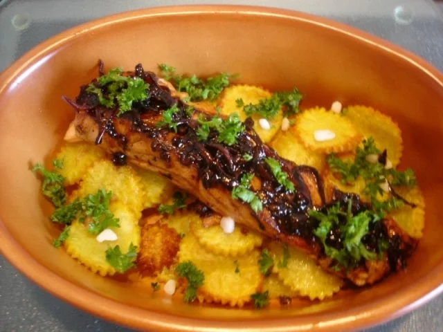 Lachsfilet auf Kartoffelblüten - Rezept - Bild Nr. 17