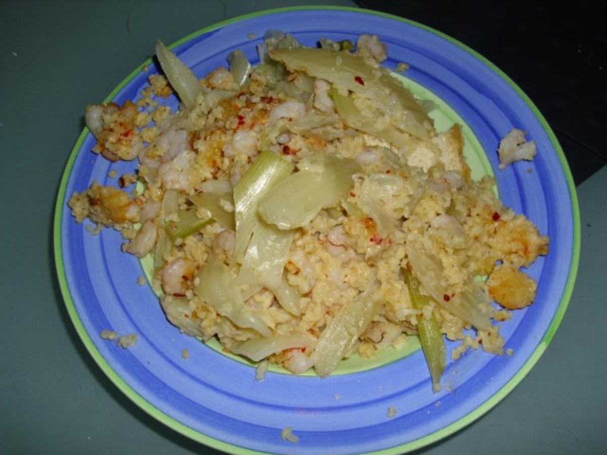 Bulgur Fenchel Auflauf mit Krabben - Rezept - kochbar.de