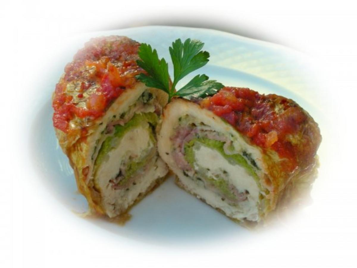 Hühnchenbrust Involtini im Wirsingmantel - Rezept - kochbar.de