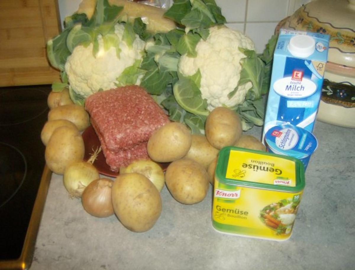 Blumenkohl Kartoffel Hack Auflauf - Rezept - Bild Nr. 2