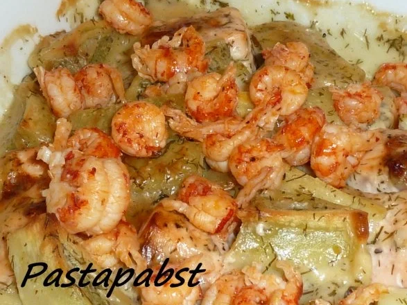 Maultaschen mit Lachs und Flusskkrebsschwänzen - Rezept