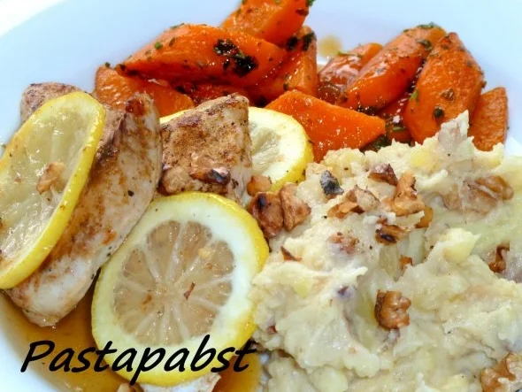 Rezept: Zitronenhuhn mit Walnuss-Kartoffelbrei Bild Nr. 3 Zitronenhuhn mit Walnuss-Kartoffelbrei - Rezept - Bild Nr. 3