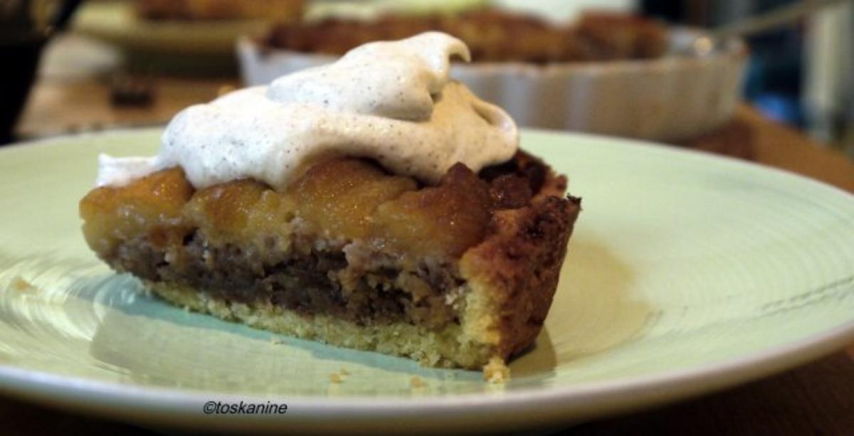 Apfel-Walnuss-Tarte mit Zimtsahne - Rezept Eingereicht von toskanine