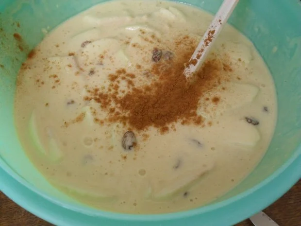 Apfelschmarr`n mit Rosinen, gehackten Mandeln und Vanillesößle für alle meine Kochfreunde - Rezept - Bild Nr. 6