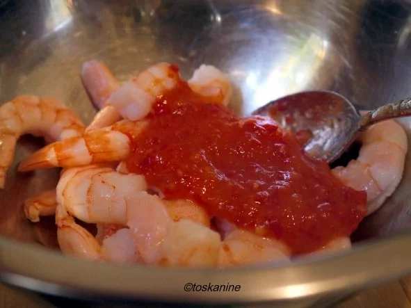 Tagliatelle verde aglio, olio, peperoncini e gamberetti - Rezept - Bild Nr. 6