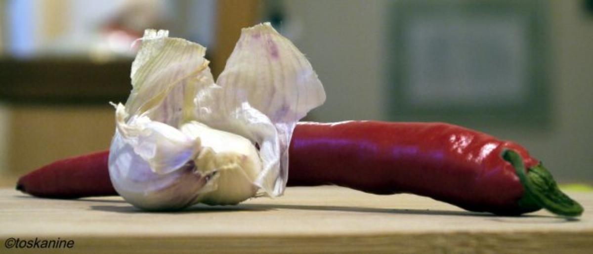 Tagliatelle verde aglio, olio, peperoncini e gamberetti - Rezept - Bild Nr. 7