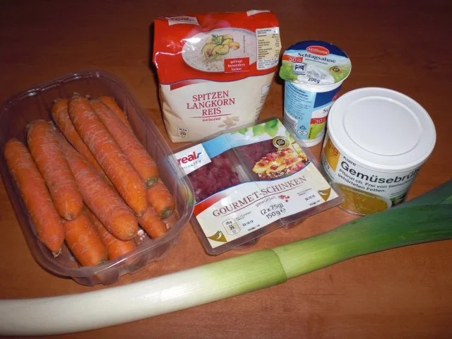 Möhren-Reis-Pfanne mit Schinken - Rezept - Bild Nr. 2