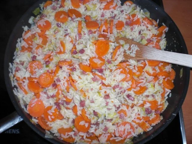 Möhren-Reis-Pfanne mit Schinken - Rezept - Bild Nr. 14