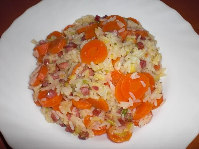 Möhren-Reis-Pfanne mit Schinken - Rezept - Bild Nr. 17