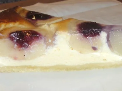 Käsekuchen mit Apfel - Birne und Preiselbeeren - Rezept - Bild Nr. 4
