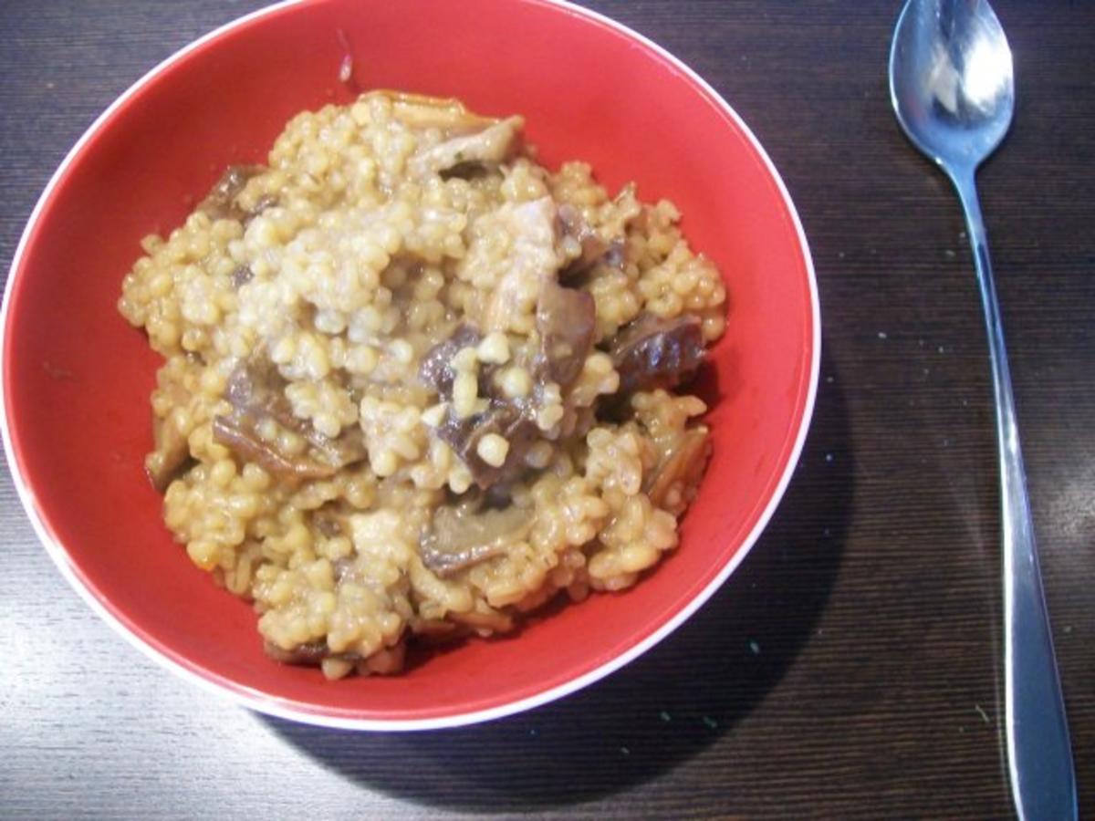 Graupen Pilz Risotto - Rezept mit Bild - kochbar.de