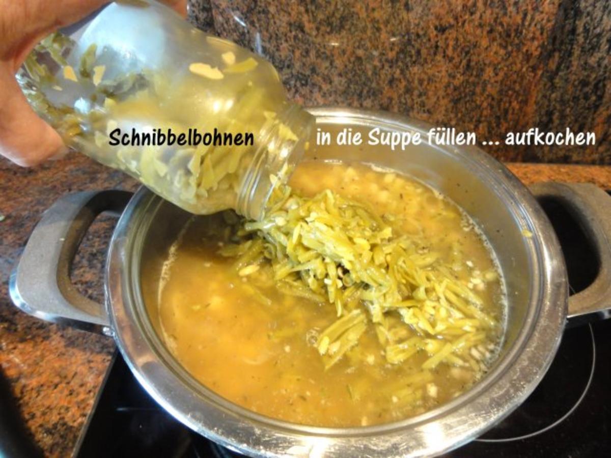 Suppe:   SCHNIBBELBOHNENSUPPE (Schnittbohnen) - Rezept - Bild Nr. 4