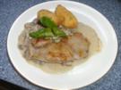 Kalb - Hüftsteaks mit Champignons in Rahmsoße - Rezept