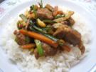 Fleisch: Mariniertes Schweinefleisch mit viiiiiiieeeeel Gemüse - Rezept
