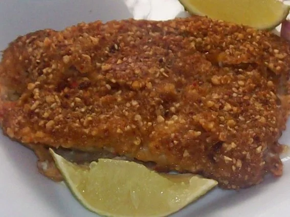 Rezept: Knusprige Seelachsfilets in Erdnusspanade, dazu ein fruchtig-scharfer Senf-Dip Bild Nr. 6 Knusprige Seelachsfilets in Erdnusspanade, dazu ein fruchtig-scharfer Senf-Dip - Rezept - Bild Nr. 6