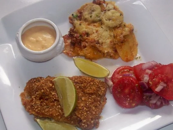 Rezept: Knusprige Seelachsfilets in Erdnusspanade, dazu ein fruchtig-scharfer Senf-Dip Bild Nr. 8 Knusprige Seelachsfilets in Erdnusspanade, dazu ein fruchtig-scharfer Senf-Dip - Rezept - Bild Nr. 8