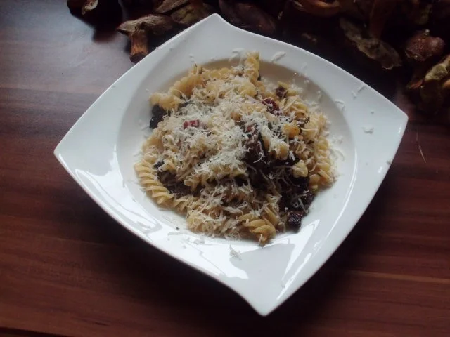 Steinpilzpfanne mit Nudeln - Rezept