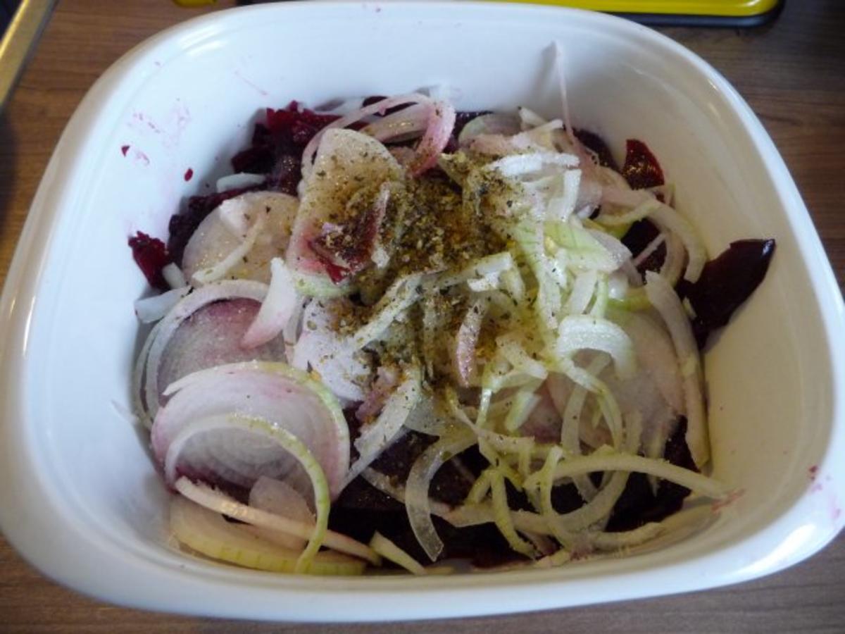 Fleischlos : Kartoffel - Möhrengratin mit Roter Bete - Salat - Rezept - Bild Nr. 10