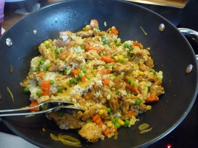 Rezept: Unter 30 Minuten : Hähnchenbrust - Reis - Pfanne Bild Nr. 7 Unter 30 Minuten : Hähnchenbrust - Reis - Pfanne - Rezept - Bild Nr. 7