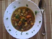 Kürbissuppe mit Steckrübe und Kasslerfleisch - Rezept