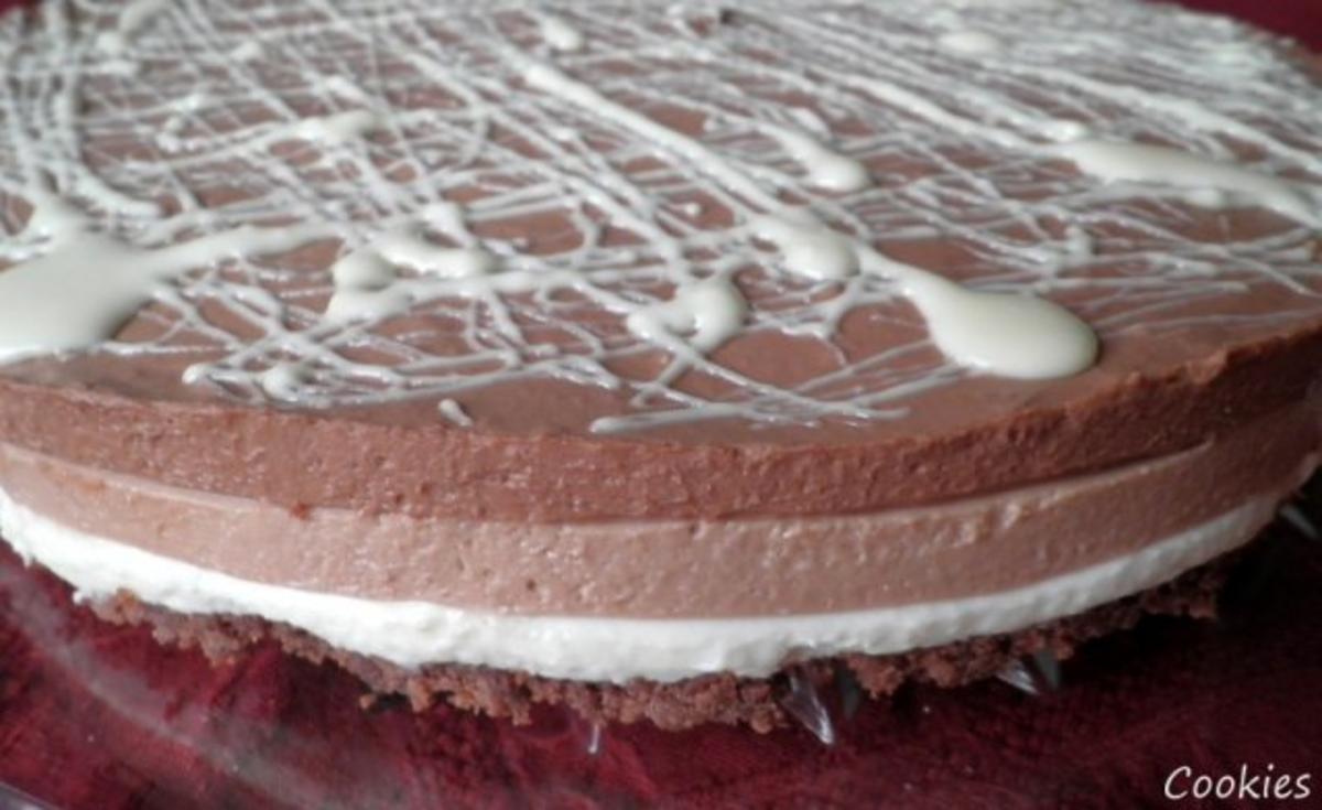 Schokoladen - Käsesahne - Torte "Tricolor" ... - Rezept - Bild Nr. 20