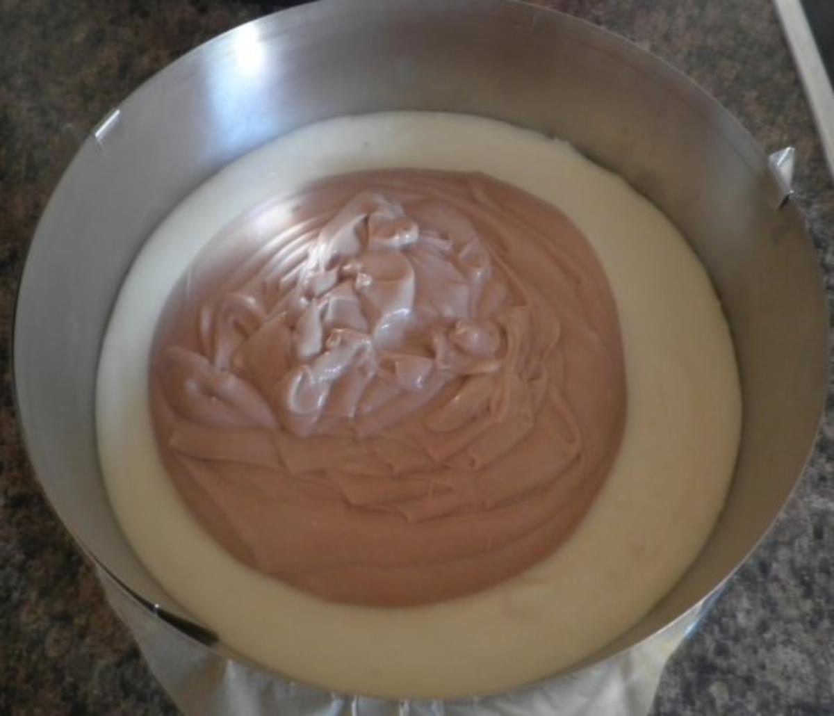 Schokoladen - Käsesahne - Torte "Tricolor" ... - Rezept - Bild Nr. 14