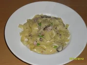 Bandnudeln mit gemischtem Pilze-Sahnesößchen - Rezept