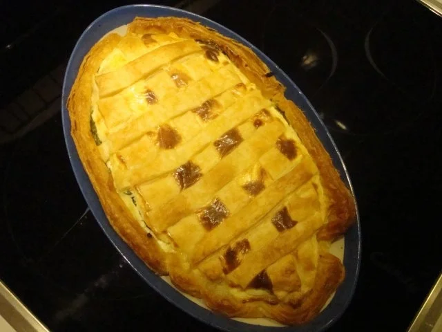 Rezept: Quiche mit Garnelen, Ziegenkäse und Spinat Quiche mit Garnelen, Ziegenkäse und Spinat - Rezept