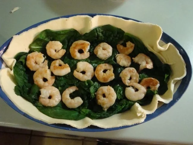 Rezept: Quiche mit Garnelen, Ziegenkäse und Spinat Bild Nr. 12 Quiche mit Garnelen, Ziegenkäse und Spinat - Rezept - Bild Nr. 12