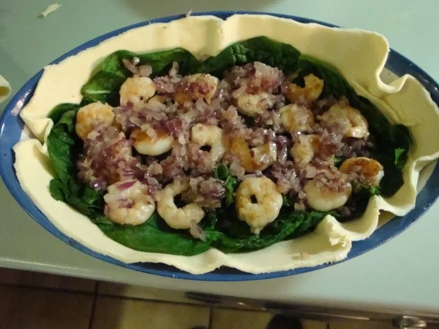 Rezept: Quiche mit Garnelen, Ziegenkäse und Spinat Bild Nr. 13 Quiche mit Garnelen, Ziegenkäse und Spinat - Rezept - Bild Nr. 13